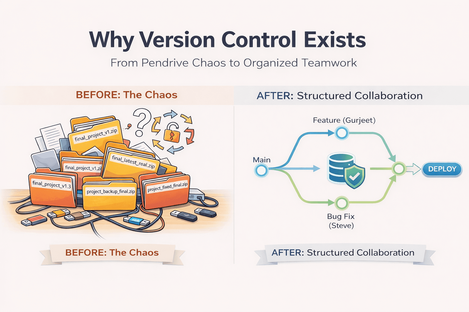 Why Version Control Exists: The Pendrive Problem