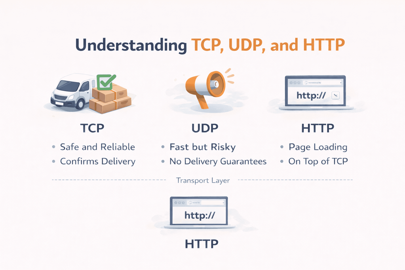 TCP vs UDP: When to Use What, and How TCP Relates to HTTP